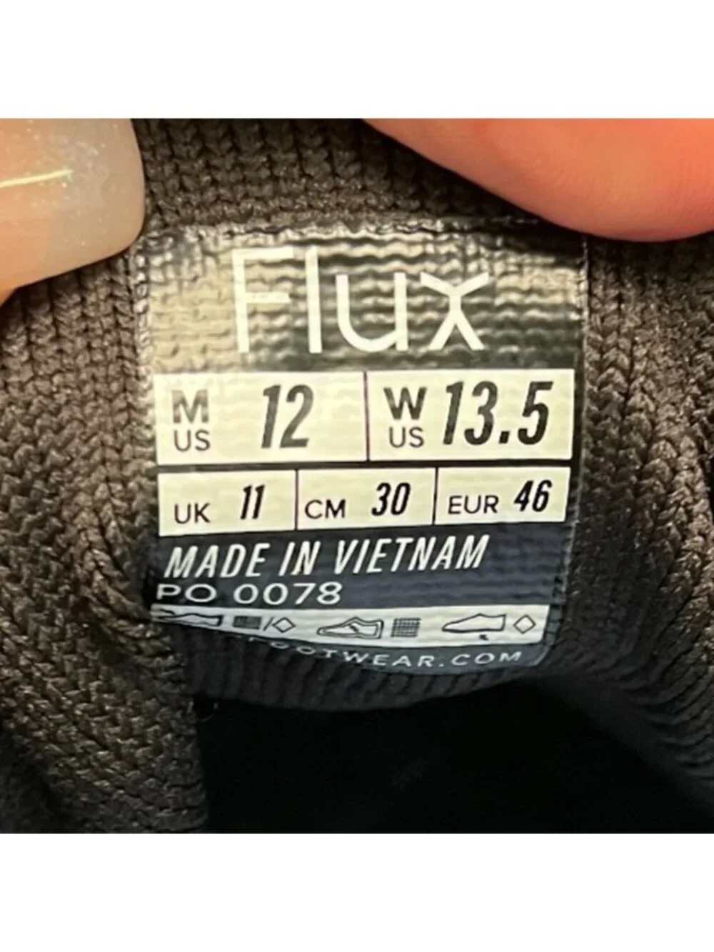 Flux Footwear Adapt Trainer Black White Mens Size 12 Athletic Shoes Sneakers